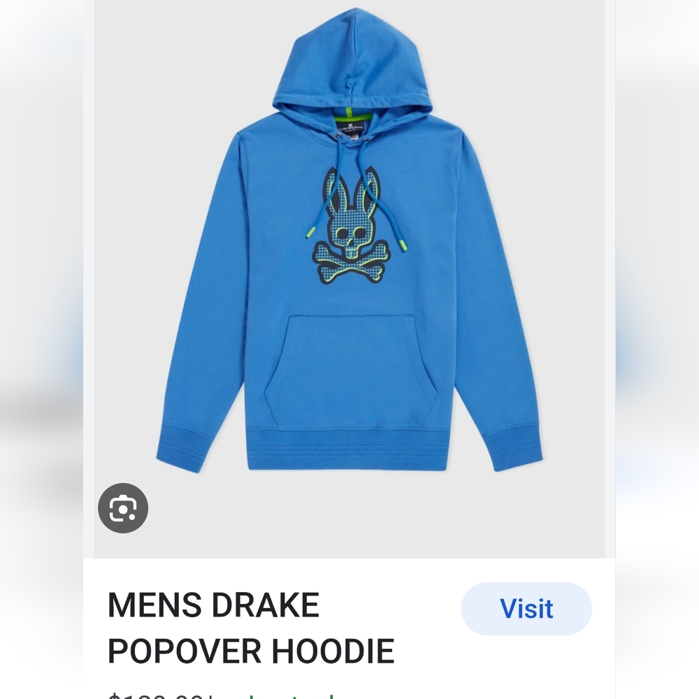 PSYCHO BUNNY MENS HOODIE.